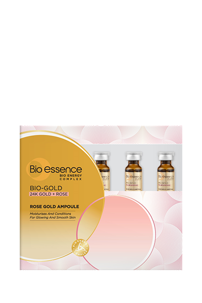 Bio-Gold 24K Gold + Rose Rose Gold Ampoule Moisuturises And Conditions For Glowing and Smooth Skin